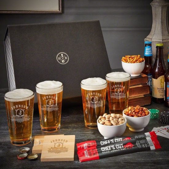 1st year wedding anniversary gift beer basket set