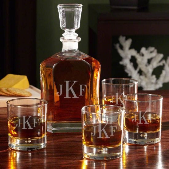 Monogrammed Whiskey Decanter Set is a Top 10 Gifts for Men