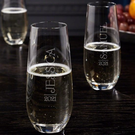 Personalized Champagne Flutes Set of 2