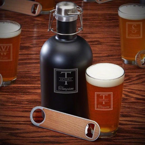 Engraved Growler Gift Set