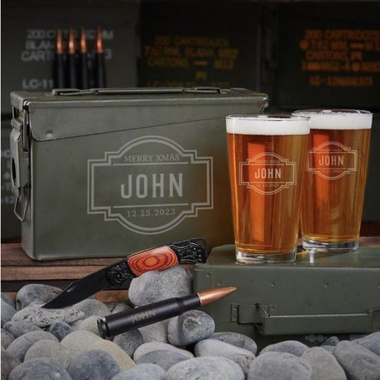 Custom Ammo Can Beer Gift Set