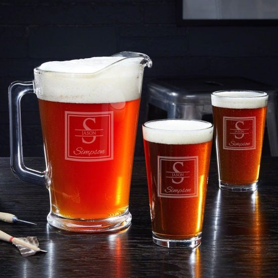 Beer Pitcher and Glasses Set