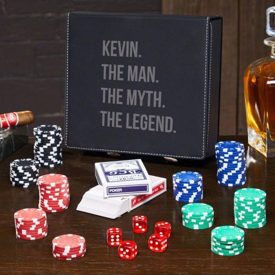 Personalized Poker Set with Carrying Case