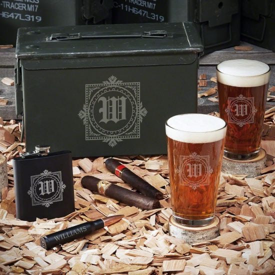 Custom Ammo Can Pint Glasses Set