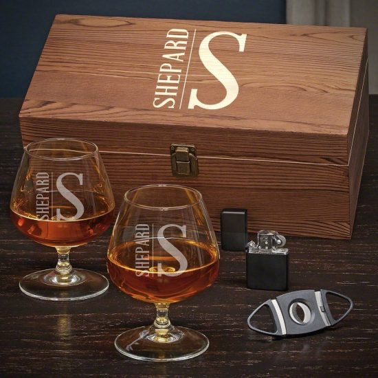 Cognac & Cigar Accessories Gift Set