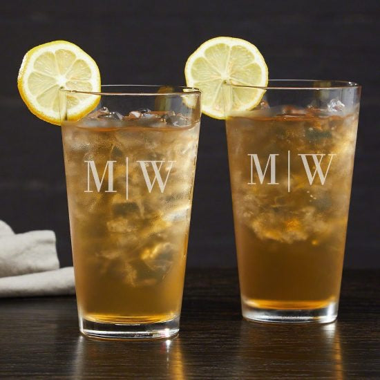 Monogrammed Long Island Iced Tea Glasses