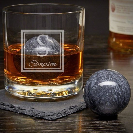 Whiskey Spheres with Rocks Glass