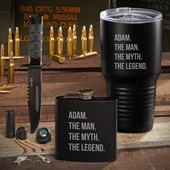 Personalized Coffee Gift with Knife for Men