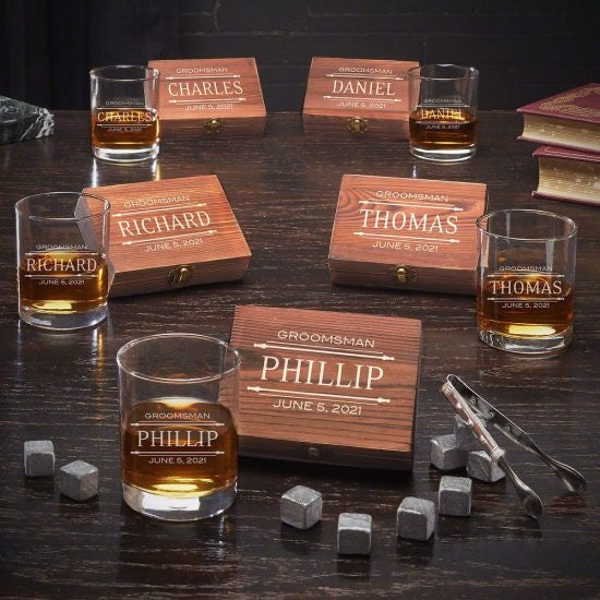 Engraved Whiskey Gift Set