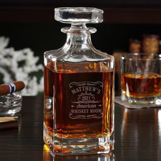 Personalized Whiskey Label Decanter