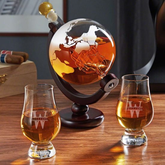 Globe Decanter Set with Glencairn Glasses