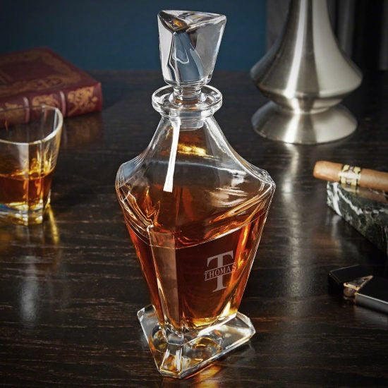 Triangular Lead Free Decanter