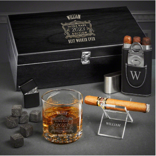 Custom Cigar and Whiskey Gifts for Young Professionals