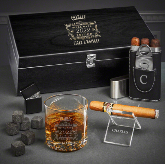 Classy Cigar and Whiskey Gifts for Him