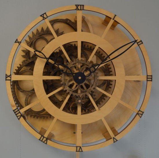 Open Face Wooden Time Clock