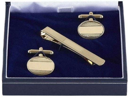 Cufflinks and Tie Clip Set