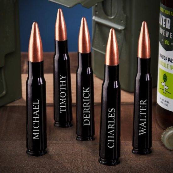 Engraved 50 Cal Bullet Groomsmen Bottle Openers