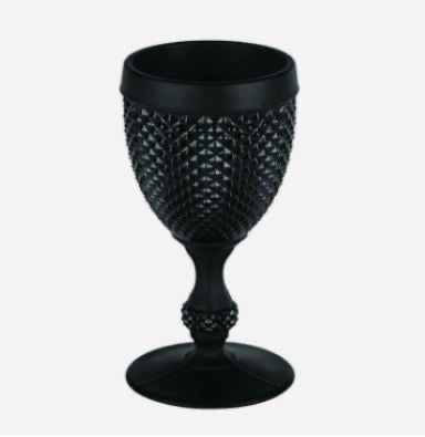 Frosted Black Goblet