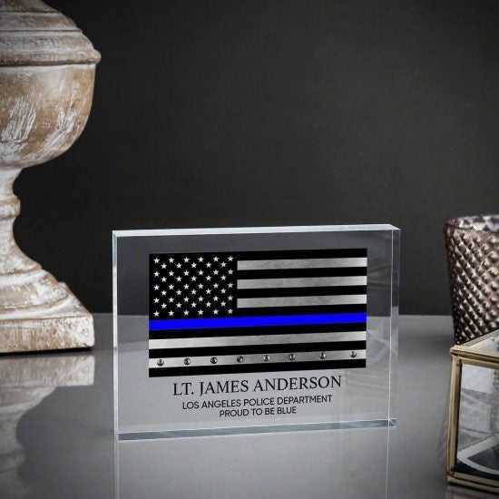 Thin Blue Line retirement plaque