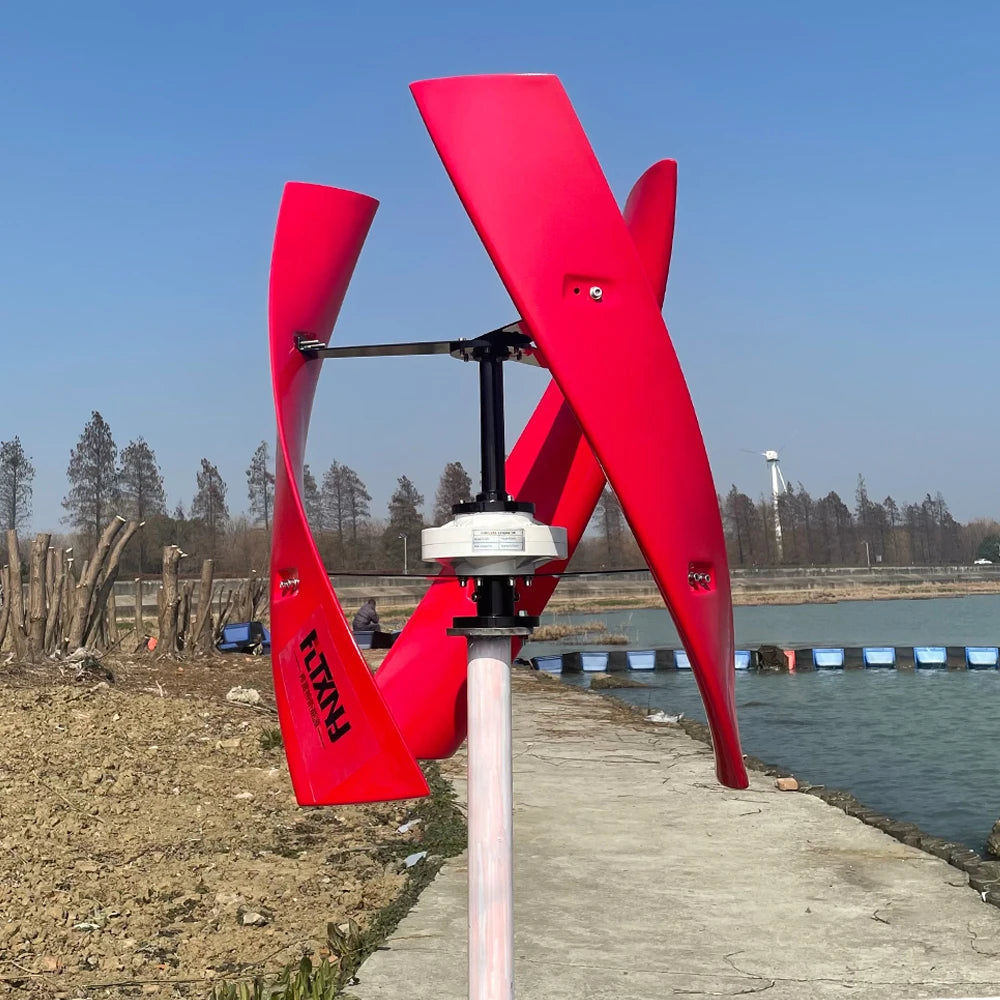 Home Vertical Axis Wind Turbine Generator 800W 1000W 1500W 12V 24V 48V with MPPT Controller 1KW 2KW 96V Upright Windmill