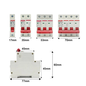 DC 1000V 1P 2P 3P 4PSolar Mini Circuit Breaker Overload Protection Switch 6A 10A 16A 20A 25A 32A 40A 50A 63A Photovoltaic MCB PV - 54 Energy - Renewable Energy Store