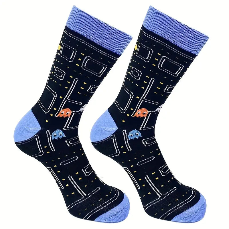 Old School Video Game Socks from the Sock Panda (Adult Medium - Women's Shoe Sizes 5-10)