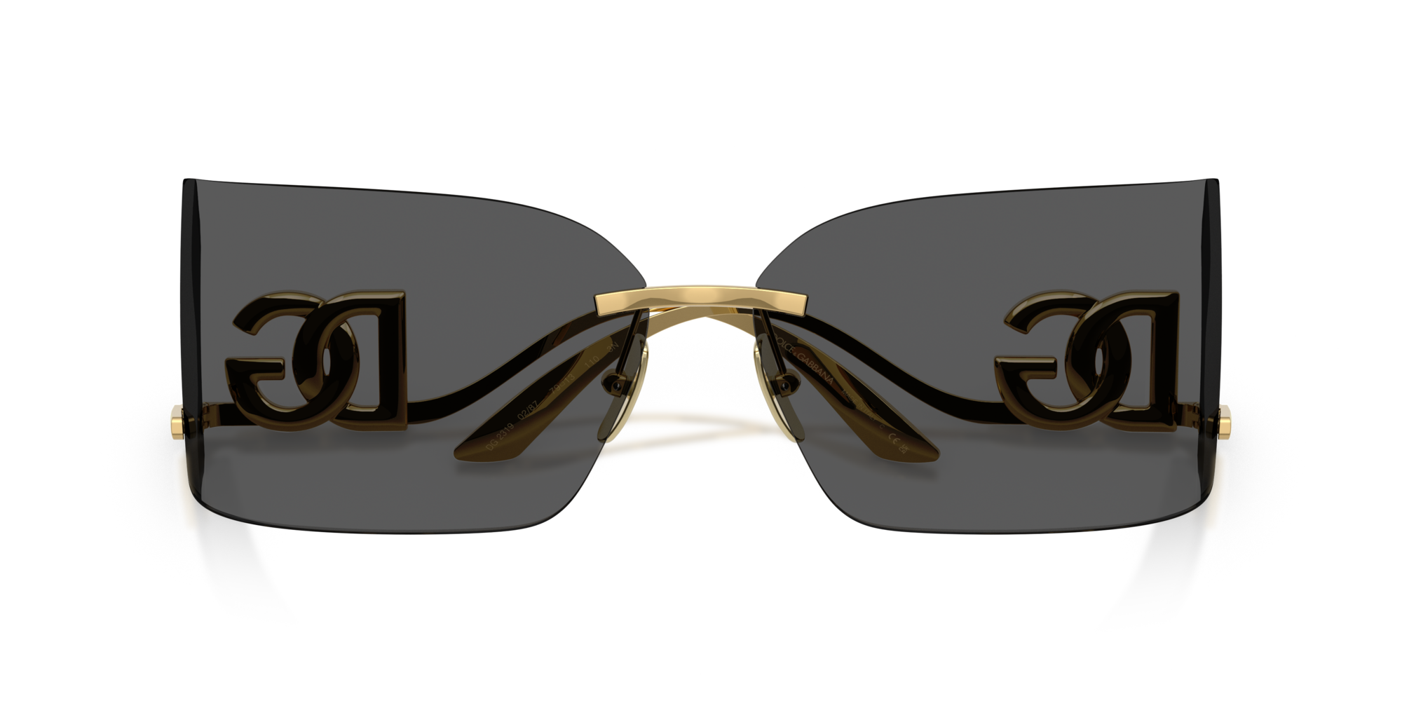 8056262469620 - Damen DG2319  02 87 Gläser SONNENBRILLEN Metall Gold Grau Quadratisch Normal