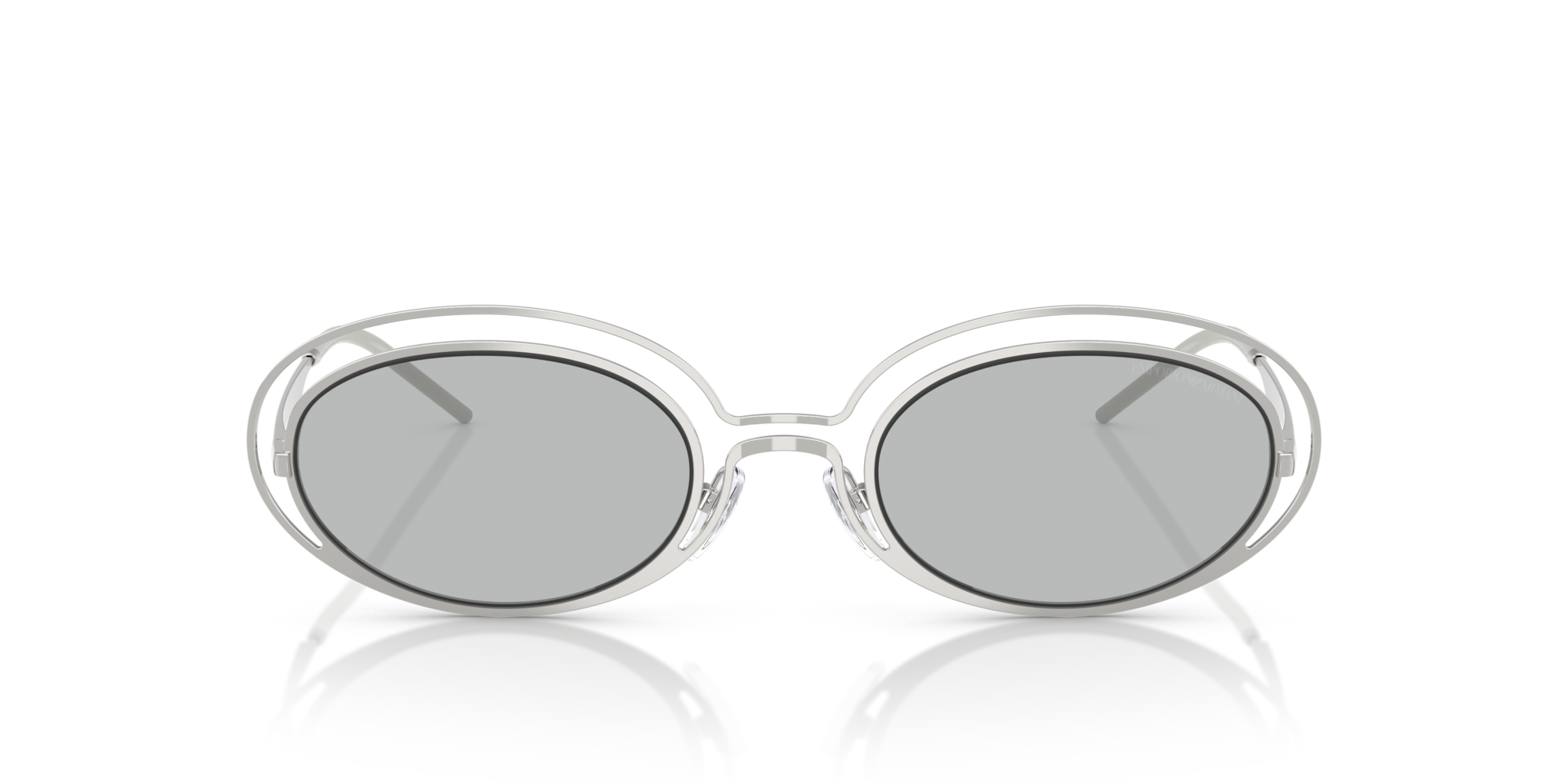 8056262303597 - Damen EA2160 301587 Gläser SONNENBRILLEN Metall Silber Grau Rund Normal 8056262303597 - Damen EA2160 301587 Gläser SONNENBRILLEN Metall Silber Grau Rund Normal
