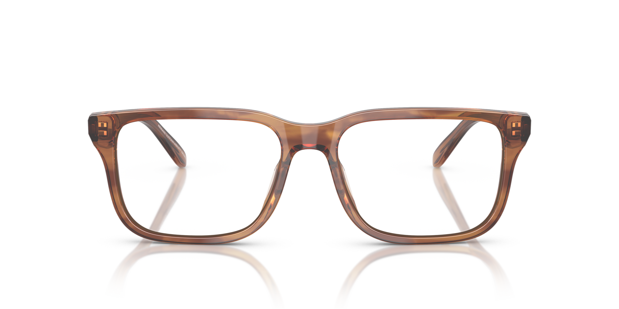 8056262244326 - Herren EA3250U 6203 Rahmen von BRILLEN Acetat Braun Transparent Quadratisch Normal 8056262244326 - Herren EA3250U 6203 Rahmen von BRILLEN Acetat Braun Transparent Quadratisch Normal