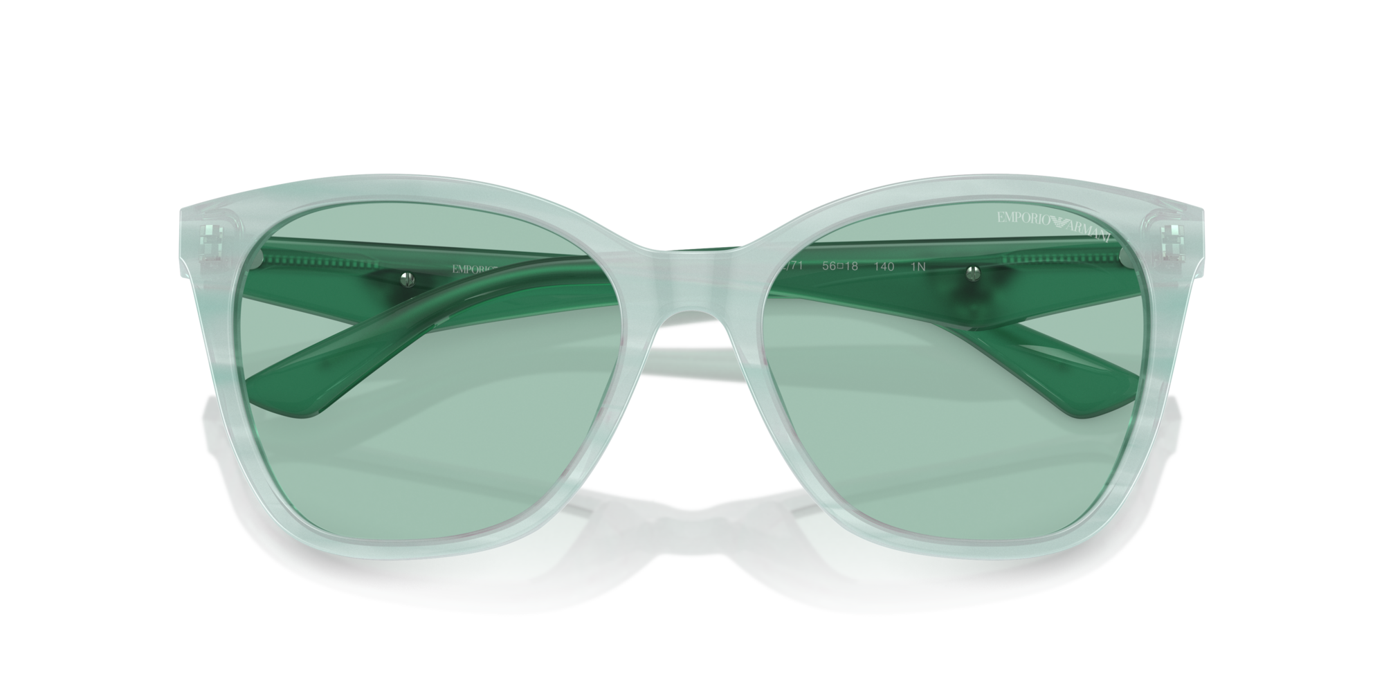 8056262037621 - Damen EA4222U  611271 Gläser SONNENBRILLEN Acetat Grün Grün Schmetterling Normal