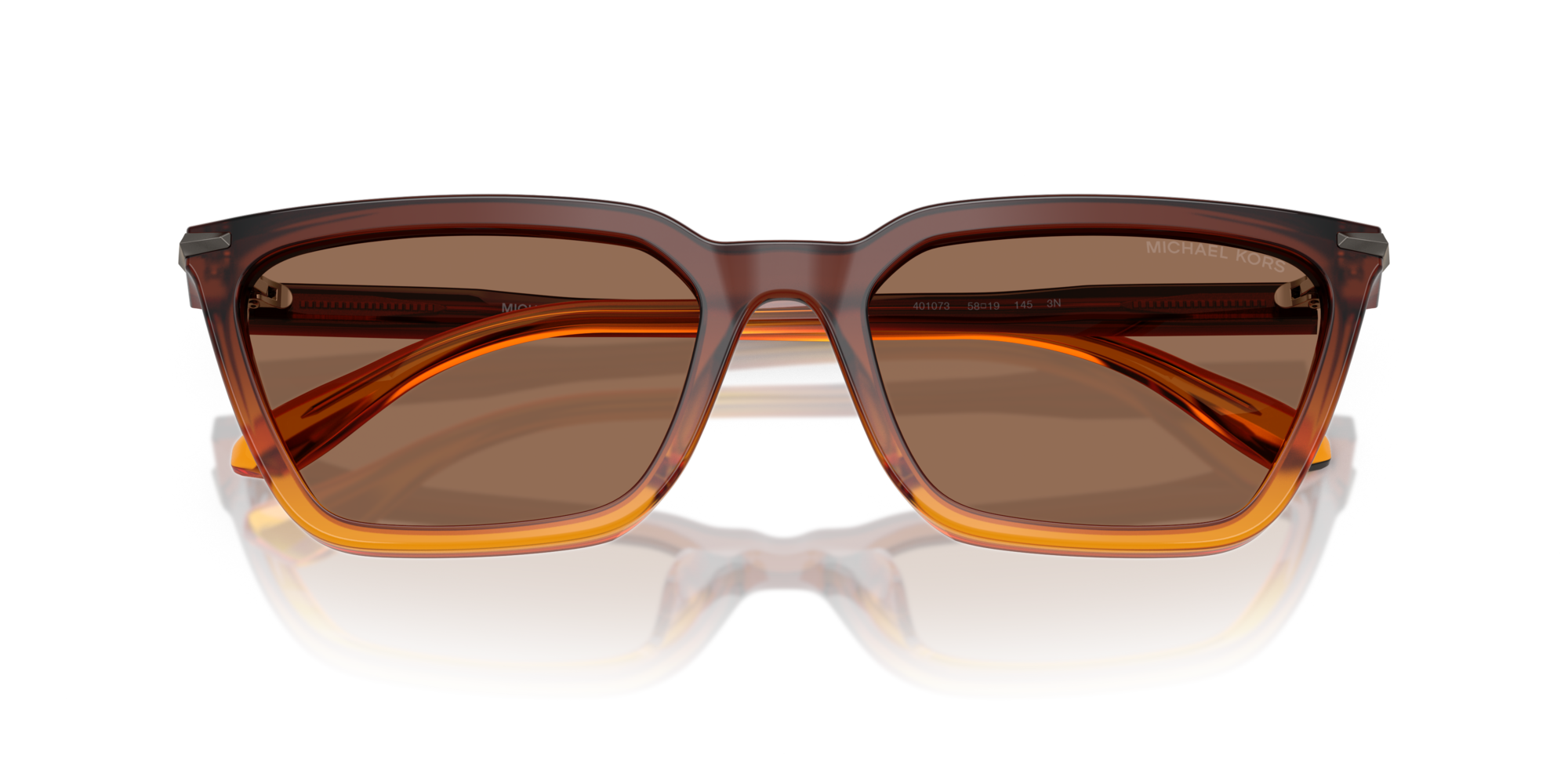 0725125533034 - Herren MK2250U EVERGLADES 401073 Gläser SONNENBRILLEN Acetat Orange Braun Cat Eye Normal
