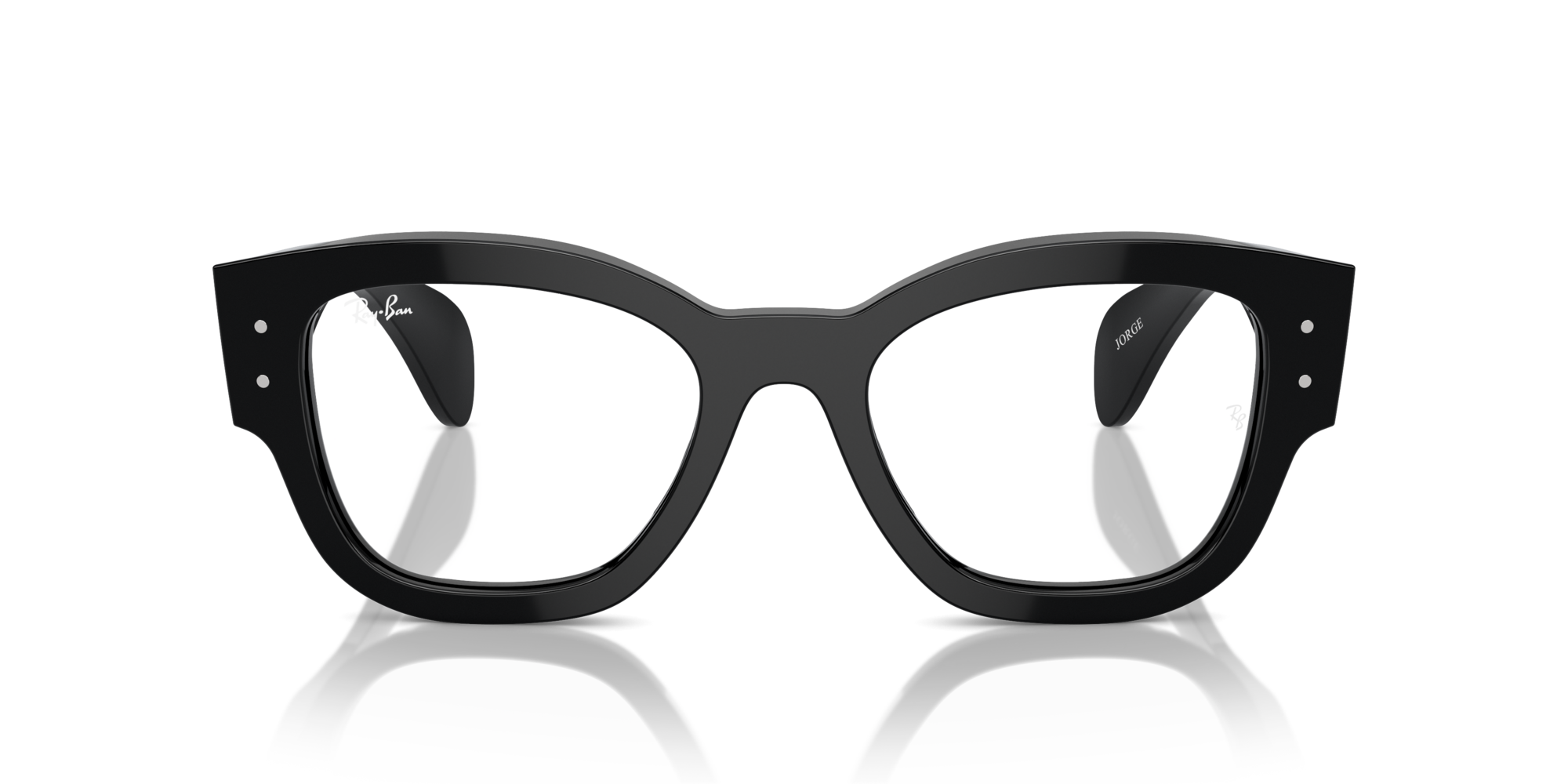 8056262037645 - Unisex RX7681V JORGE 2000 Rahmen von BRILLEN Acetat Schwarz Transparent Quadratisch Normal