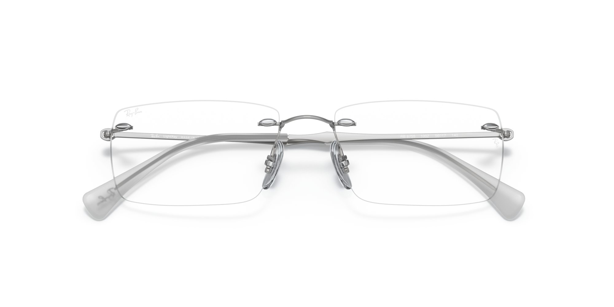 8053672884319 - Unisex RX8755  1002 Rahmen von BRILLEN Titan Silber Transparent Quadratisch Normal