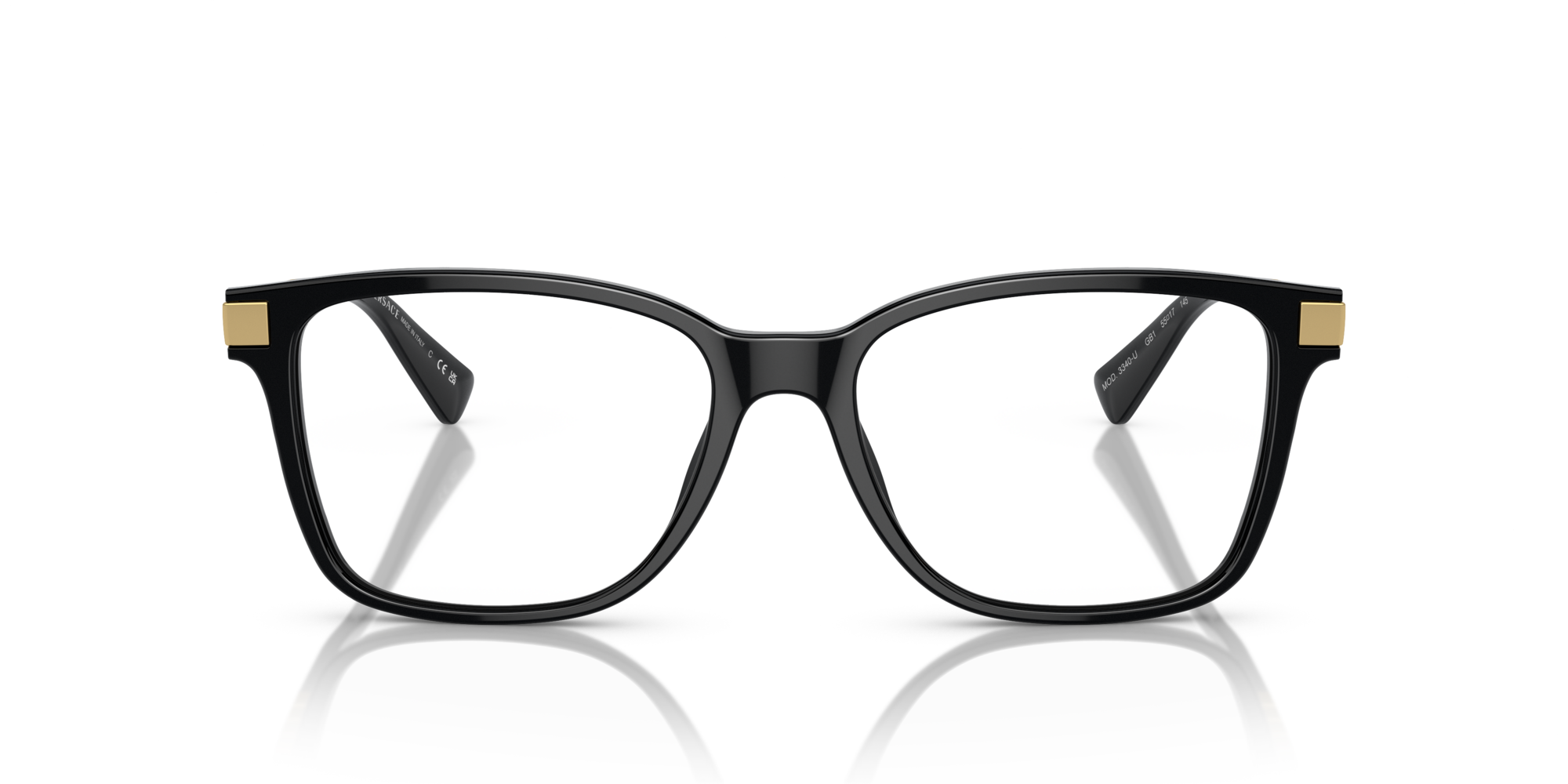 8056597831574 - Herren VE3340U  GB1 Rahmen von BRILLEN Acetat Schwarz Transparent Pillow Normal