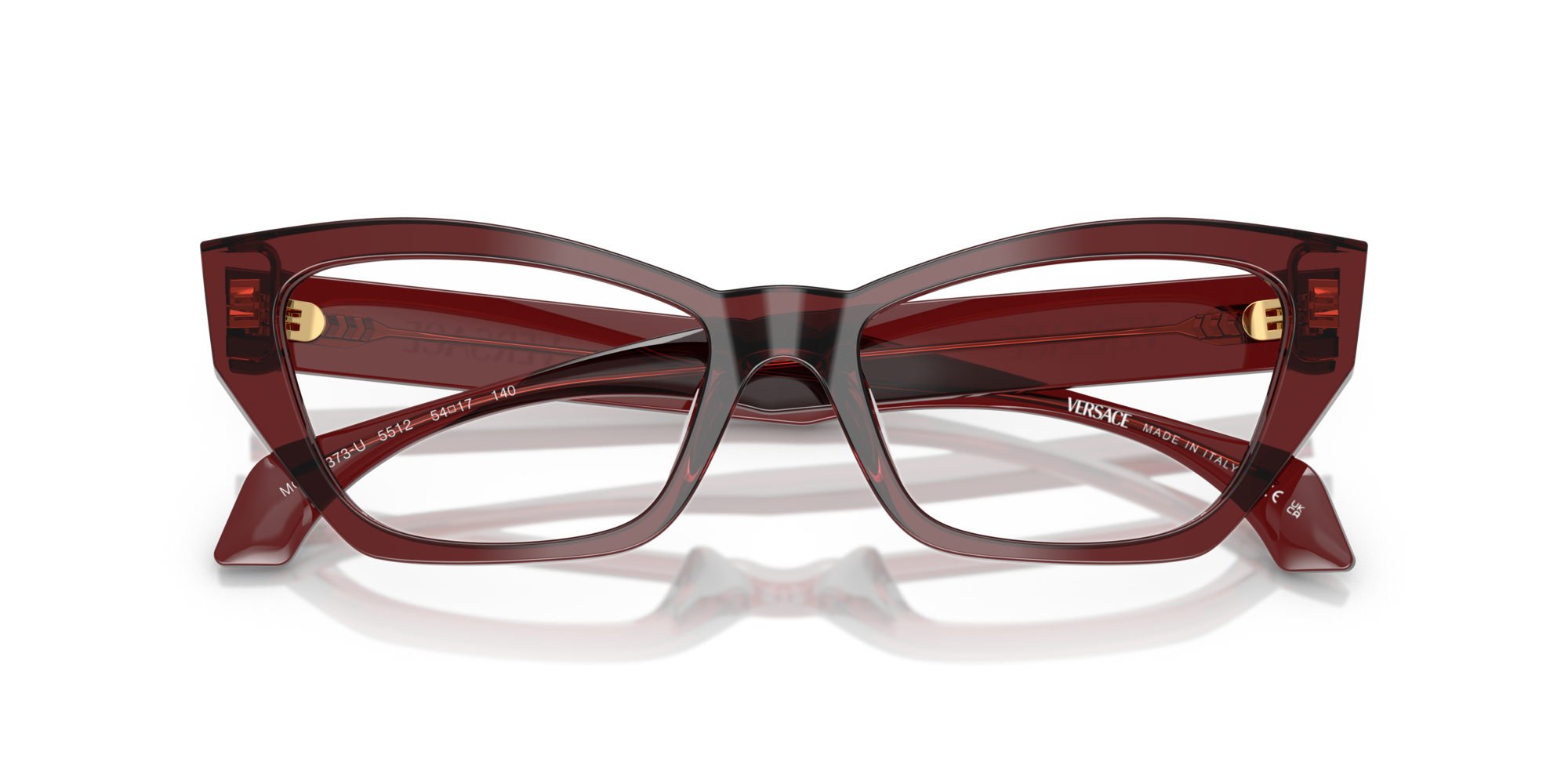8056262421611 - Damen VE3373U 5512 Rahmen von BRILLEN Acetat Rot Transparent Cat Eye Normal 8056262421611 - Damen VE3373U 5512 Rahmen von BRILLEN Acetat Rot Transparent Cat Eye Normal