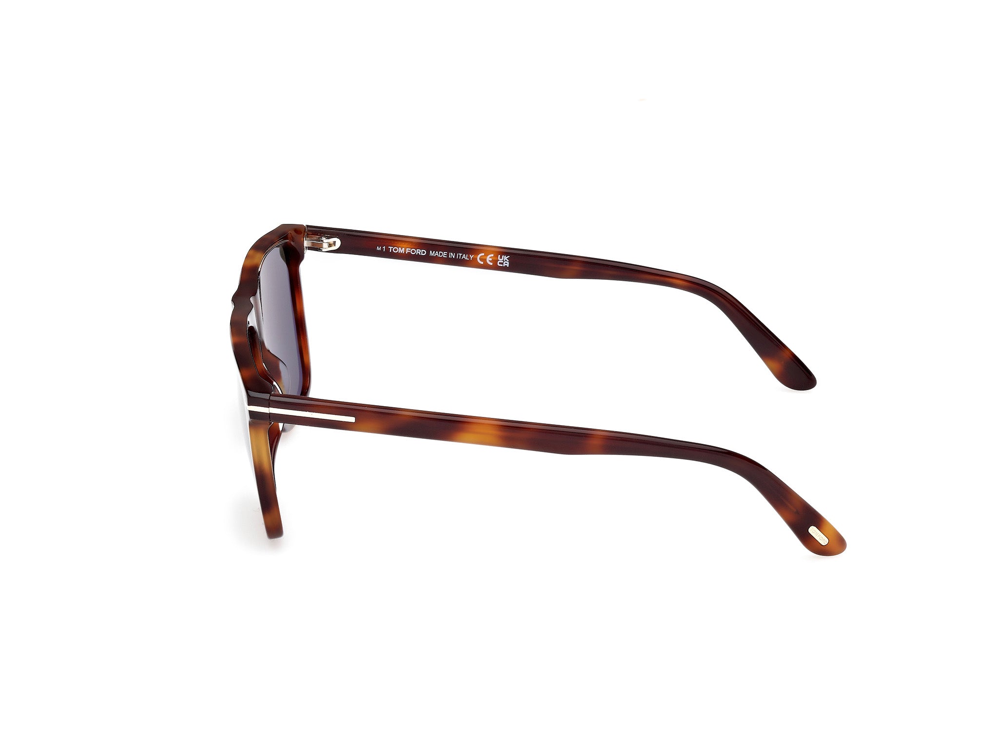 0889214550163 - TOM FORD Herren FT0832 FLETCHER 53N Gläser SONNENBRILLEN Acetat Havanna Grün Quadratisch Normal