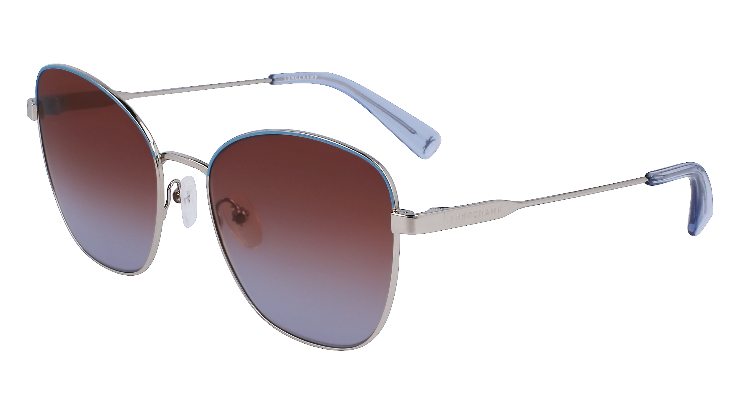 0886895580045 - LONGCHAMP Damen LO164S 43 Sonnenbrillen Metall Silber Braun Geometrisch Normal Photochromatisch 0886895580045 - LONGCHAMP Damen LO164S 43 Sonnenbrillen Metall Silber Braun Geometrisch Normal Photochromatisch