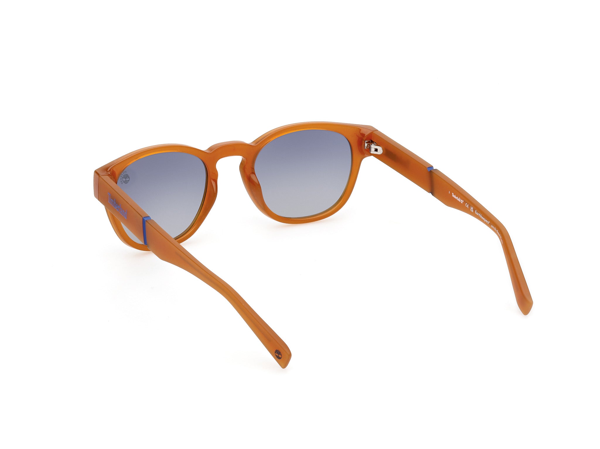 Timberland Man TB9334 47D Sunglasses Injected Brown Smoke Round Polarized Shaded