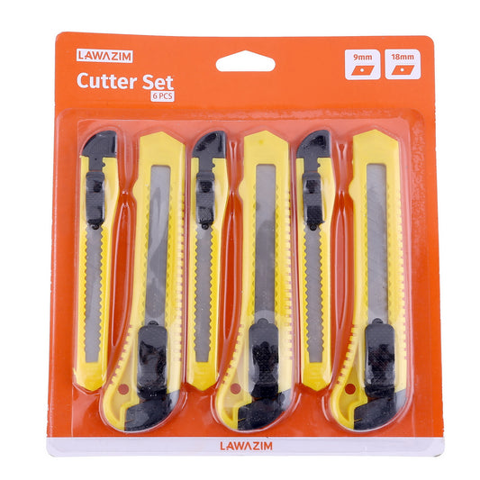 6-Piece Cutters (3-Small) (3 Large) - Yellow