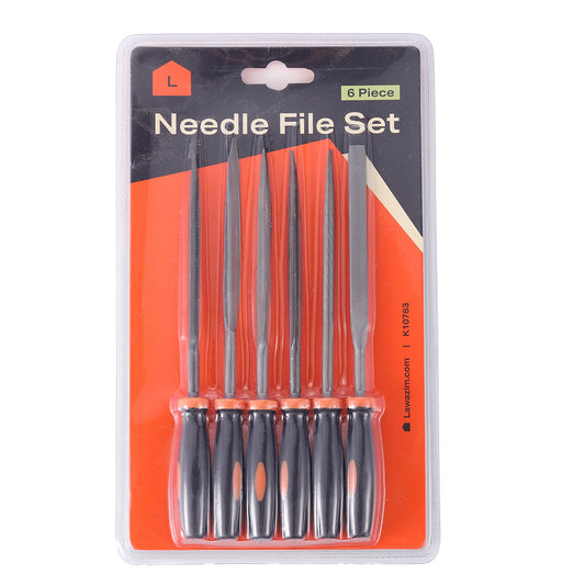 6-Piece Needle File Set - Rubber Handle