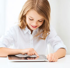 Girl with iPad image