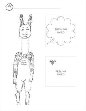 Llama Drawing Page picture