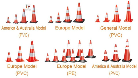 traffic cone sizes