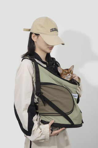 Handsfree Pet Carrier | Front Facing Sling Carrier - Green