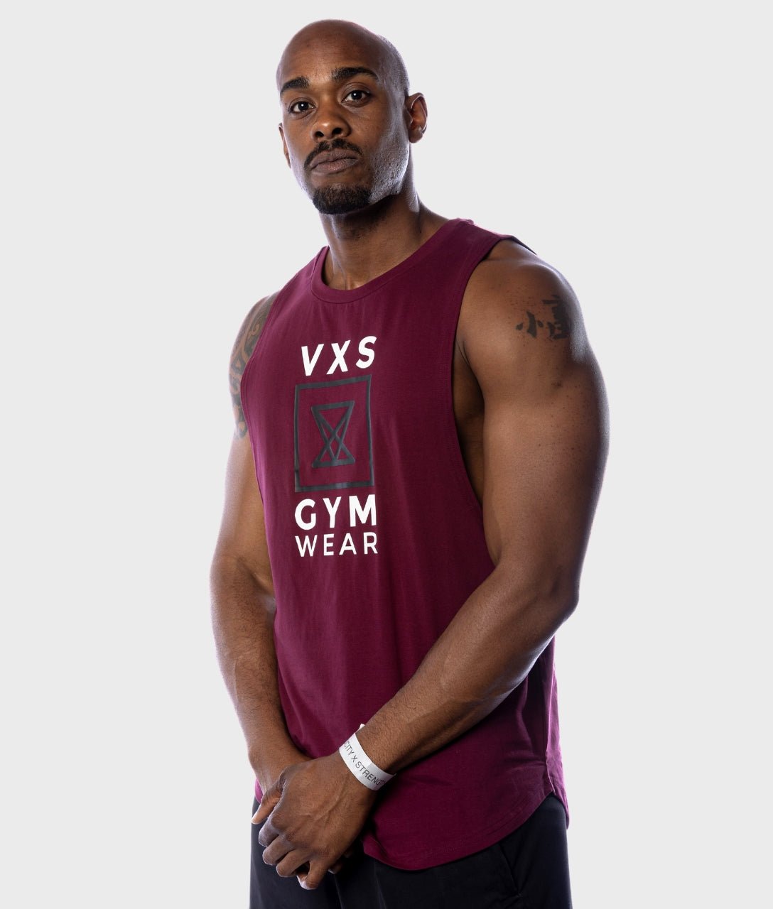 custom maroon men workout tank top gym 丨 Lezhou Garment