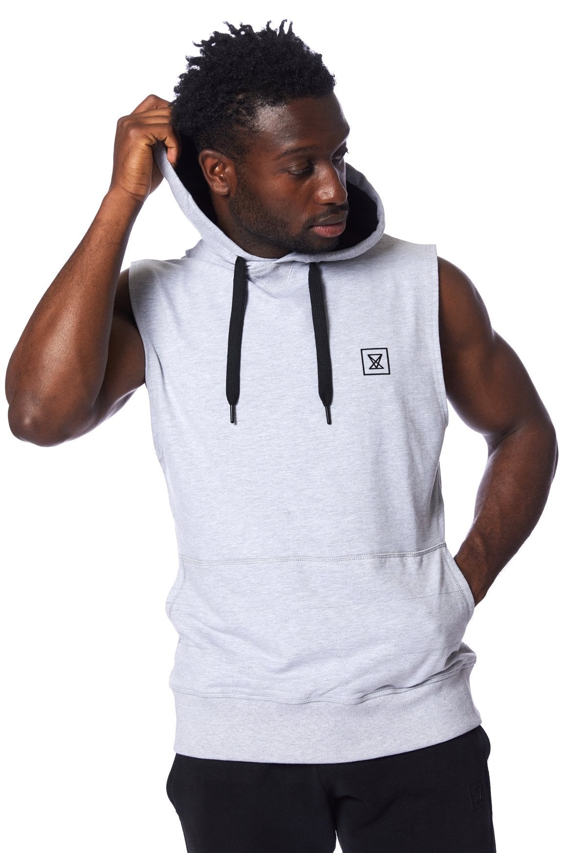 sleeveless gym hoodie