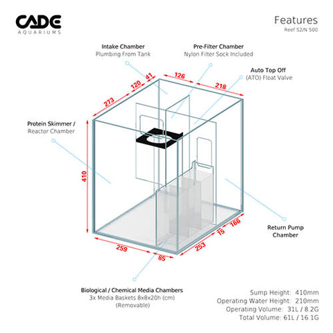 CADE Pro Reef S2 PR500 Sump Design