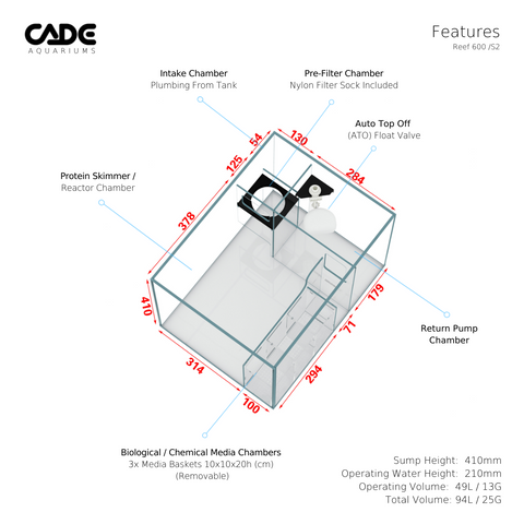 CADE Pro Reef PR600 Sump Design