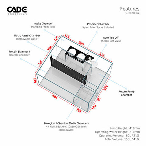 CADE Pro Reef PR1200 Sump Design