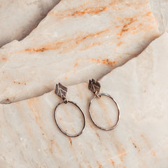 silver hoop earrings unique